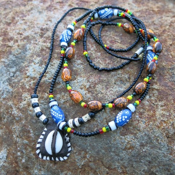3 African Necklaces - Picture 3 of 3